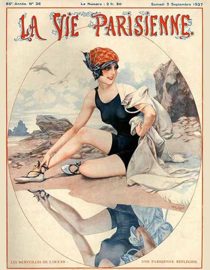 La Vie Parisienne 1927 Une Parisienne Reflechie Sex Appeal | Sex Appeal Vintage Ads and Covers 1891-1970