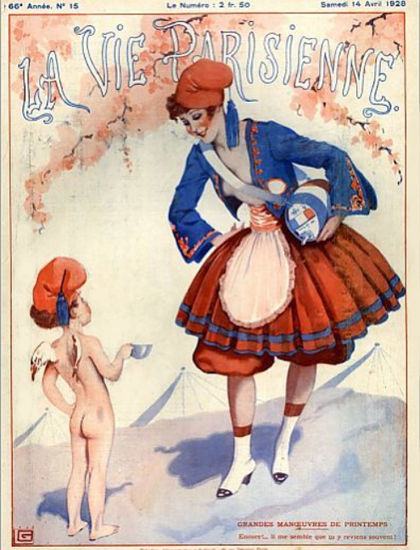 La Vie Parisienne 1928 Grandes Manoeuvres De Printemps Sex Appeal | Sex Appeal Vintage Ads and Covers 1891-1970