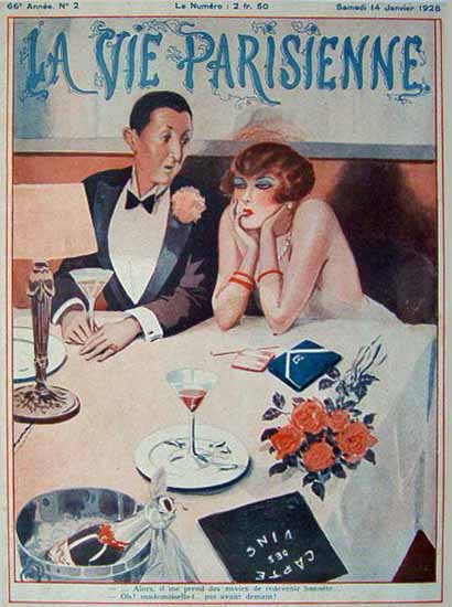 La Vie Parisienne 1928 Janvier 14 Georges Leonnec | La Vie Parisienne Erotic Magazine Covers 1910-1939