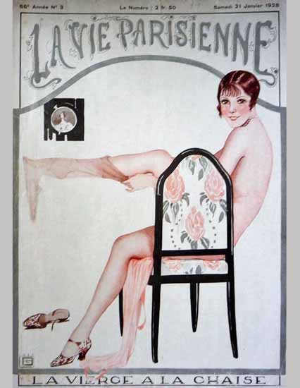 La Vie Parisienne 1928 La Vierge A La Chaise Sex Appeal | Sex Appeal Vintage Ads and Covers 1891-1970