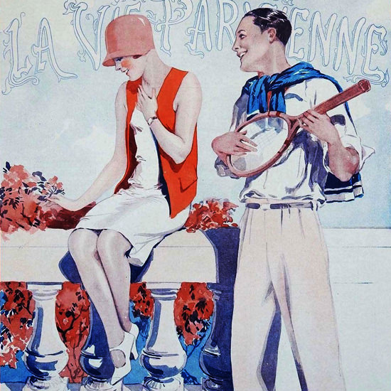 La Vie Parisienne 1928 Musique De Chambre Georges Leonnec crop | Best of 1920s Ad and Cover Art