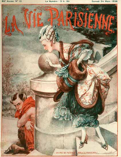 La Vie Parisienne 1928 Un Peu De Patience Cheri Herouard | La Vie Parisienne Erotic Magazine Covers 1910-1939