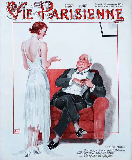 La Vie Parisienne 1929 A Fonds Perdus Georges Leonnec | La Vie Parisienne Erotic Magazine Covers 1910-1939