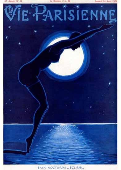 La Vie Parisienne 1929 Bain Nocturne Eclipse Sex Appeal | Sex Appeal Vintage Ads and Covers 1891-1970