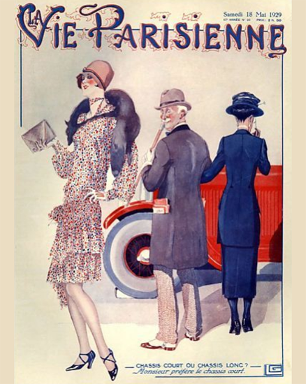 La Vie Parisienne 1929 Chassis Court Ou Long Sex Appeal | Sex Appeal Vintage Ads and Covers 1891-1970