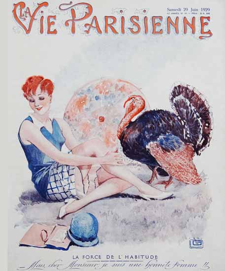 La Vie Parisienne 1929 La Force De L Habitude Sex Appeal | Sex Appeal Vintage Ads and Covers 1891-1970