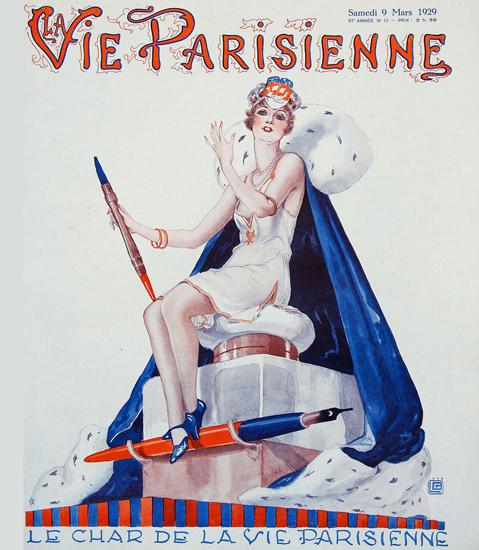 La Vie Parisienne 1929 Le Char De La Vie Georges Leonnec Sex Appeal | Sex Appeal Vintage Ads and Covers 1891-1970