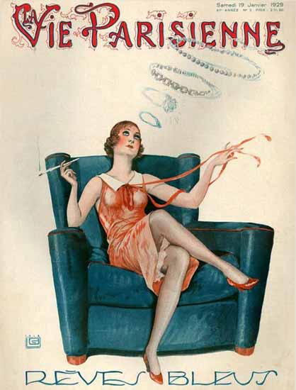 La Vie Parisienne 1929 Reves Bleus Sex Appeal | Sex Appeal Vintage Ads and Covers 1891-1970