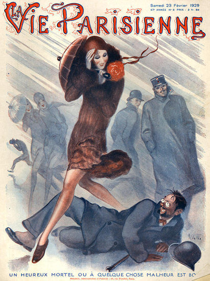 La Vie Parisienne 1929 Storm Un Heureux Mortel | Sex Appeal Vintage Ads and Covers 1891-1970