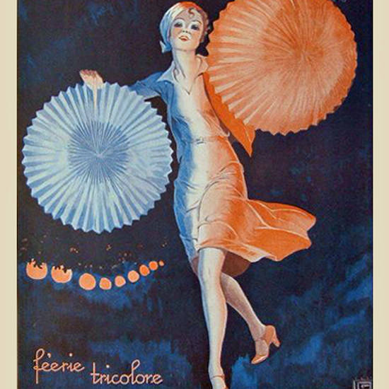 La Vie Parisienne 1930 Feerie Tricolore Georges Leonnec crop | Best of 1930s Ad and Cover Art