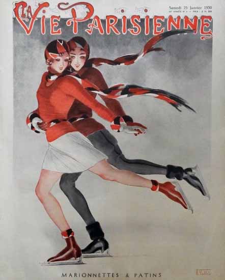 La Vie Parisienne 1930 Marionnettes Et Patins Armand Vallee | La Vie Parisienne Erotic Magazine Covers 1910-1939