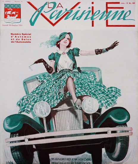 La Vie Parisienne 1931 Salon De L Automobile Sex Appeal | Sex Appeal Vintage Ads and Covers 1891-1970