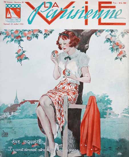 La Vie Parisienne 1932 Eve Inquiete Sex Appeal | Sex Appeal Vintage Ads and Covers 1891-1970