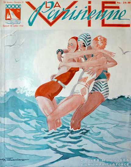 La Vie Parisienne 1932 L Union Fait La Force Henry Fournier | La Vie Parisienne Erotic Magazine Covers 1910-1939