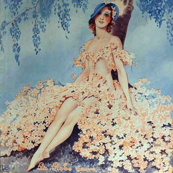 La Vie Parisienne 1932 La Robe Neuve Georges Leonnec crop | Best of Vintage Cover Art 1900-1970