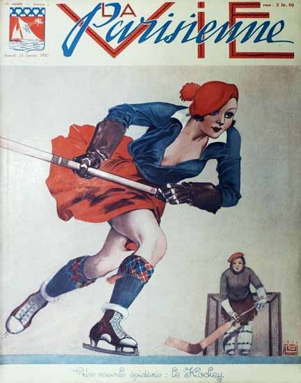 La Vie Parisienne 1932 Le Hockey Sex Appeal | Sex Appeal Vintage Ads and Covers 1891-1970