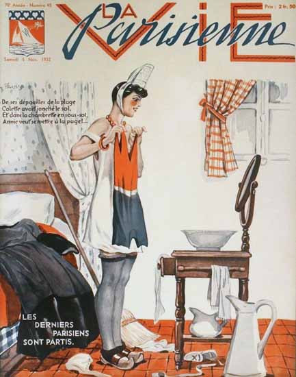 La Vie Parisienne 1932 Les Derniers Sont Partis Georges Pavis | La Vie Parisienne Erotic Magazine Covers 1910-1939