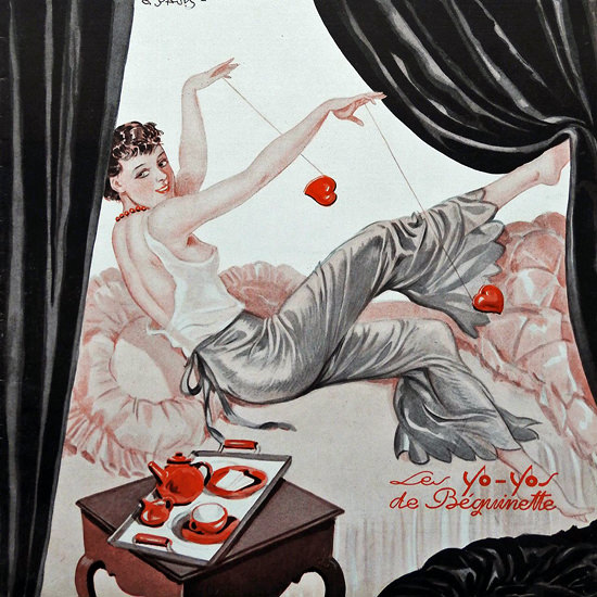 La Vie Parisienne 1932 Les Yo-Yos Georges Pavis crop | Best of 1930s Ad and Cover Art