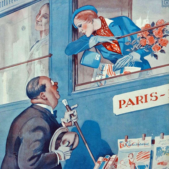 La Vie Parisienne 1932 Meme Sous Les Tunnels Georges Leonnec crop | Best of 1930s Ad and Cover Art