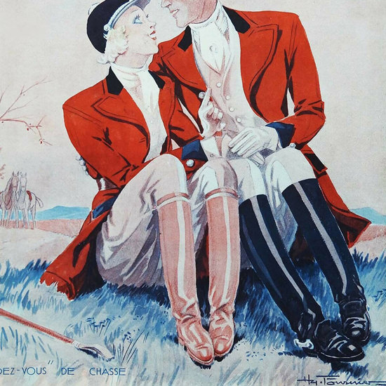 La Vie Parisienne 1932 Rendez-Vous De Chasse Henry Fournier crop | Best of Vintage Cover Art 1900-1970