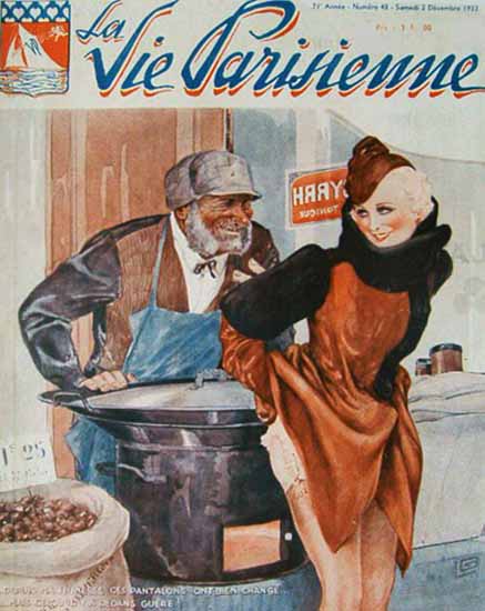 La Vie Parisienne 1933 Decembre 2 Georges Leonnec | La Vie Parisienne Erotic Magazine Covers 1910-1939