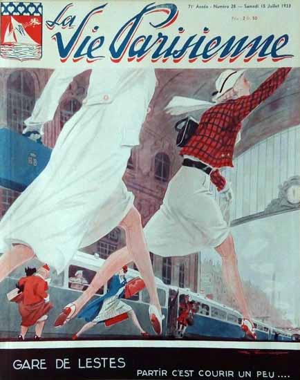 La Vie Parisienne 1933 Gare De Lestes Henry Fournier | La Vie Parisienne Erotic Magazine Covers 1910-1939