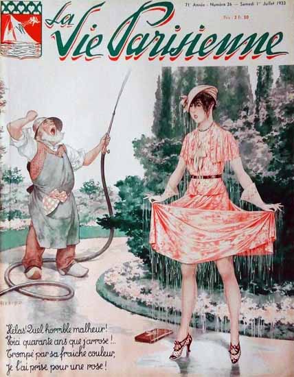 La Vie Parisienne 1933 Horrible Malheur Cheri Herouard | La Vie Parisienne Erotic Magazine Covers 1910-1939