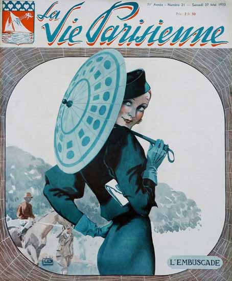 La Vie Parisienne 1933 L Embuscade Sex Appeal | Sex Appeal Vintage Ads and Covers 1891-1970