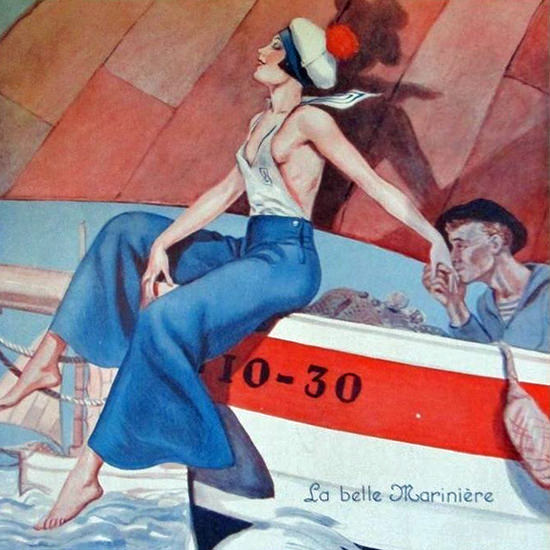 La Vie Parisienne 1933 La Belle Mariniere Georges Pavis crop | Best of Vintage Cover Art 1900-1970