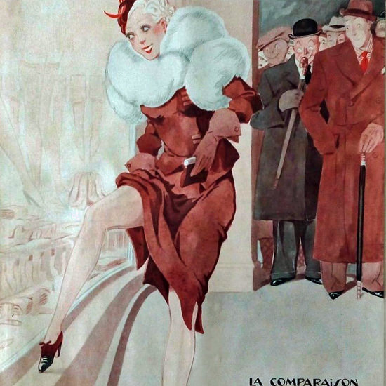 La Vie Parisienne 1933 La Comparaison Henry Fournier crop | Best of 1930s Ad and Cover Art