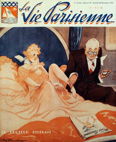 La Vie Parisienne 1933 Le Docteur Distrait Sex Appeal | Sex Appeal Vintage Ads and Covers 1891-1970