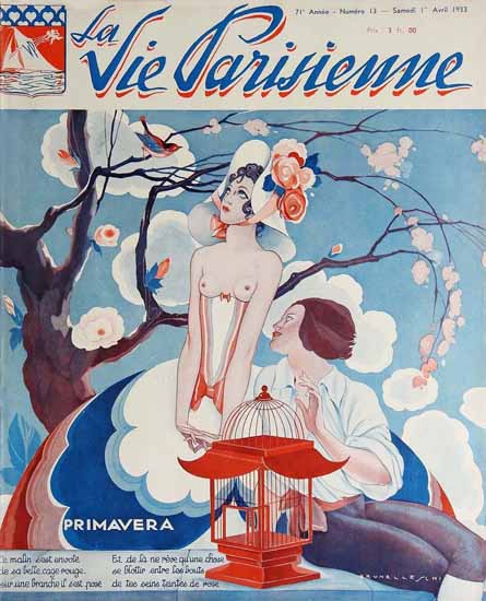 La Vie Parisienne 1933 Primavera Umberto Brunelleschi | La Vie Parisienne Erotic Magazine Covers 1910-1939