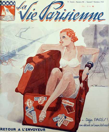 La Vie Parisienne 1933 Retour A L Envoyeur Sex Appeal | Sex Appeal Vintage Ads and Covers 1891-1970