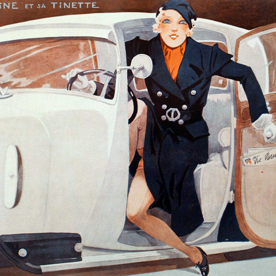 La Vie Parisienne 1933 Titine Et Sa Tinette Henry Fournier crop | Best of 1930s Ad and Cover Art