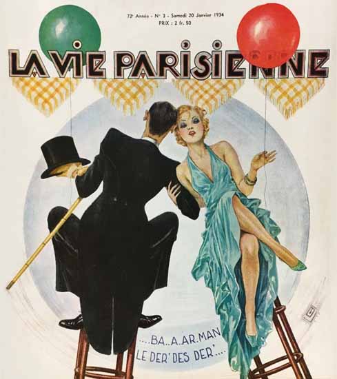 La Vie Parisienne 1934 Bar Man Georges Leonnec Sex Appeal | Sex Appeal Vintage Ads and Covers 1891-1970