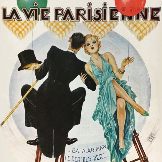 La Vie Parisienne 1934 Bar Man Georges Leonnec crop | Best of 1930s Ad and Cover Art