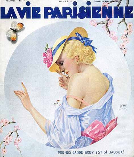 La Vie Parisienne 1934 Boby Est Jaloux Georges Leonnec Sex Appeal | Sex Appeal Vintage Ads and Covers 1891-1970