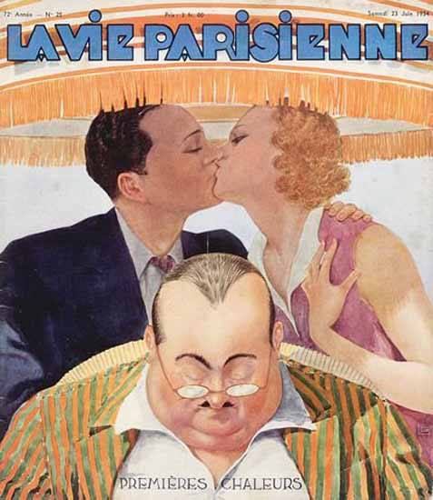 La Vie Parisienne 1934 Chaleurs Georges Leonnec Sex Appeal | Sex Appeal Vintage Ads and Covers 1891-1970