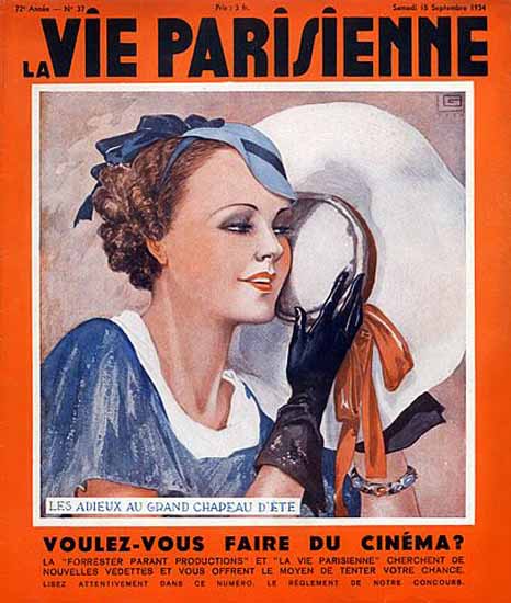 La Vie Parisienne 1934 Chapeau D Ete Georges Leonnec | Mad Men Art ...