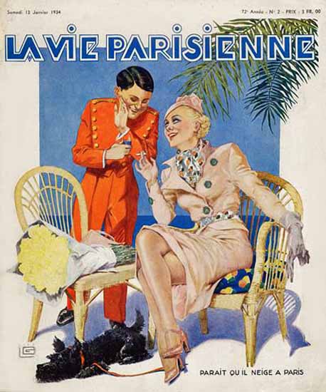 La Vie Parisienne 1934 Neige Georges Leonnec Sex Appeal | Sex Appeal Vintage Ads and Covers 1891-1970