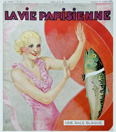 La Vie Parisienne 1934 Sale Blague Georges Leonnec Sex Appeal | Sex Appeal Vintage Ads and Covers 1891-1970