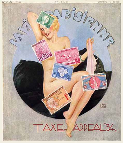 La Vie Parisienne 1934 Taxe Georges Leonnec Sex Appeal | Sex Appeal Vintage Ads and Covers 1891-1970