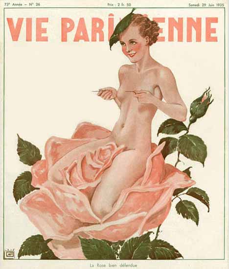 La Vie Parisienne 1935 La Rose Bien Defendue Sex Appeal | Sex Appeal Vintage Ads and Covers 1891-1970