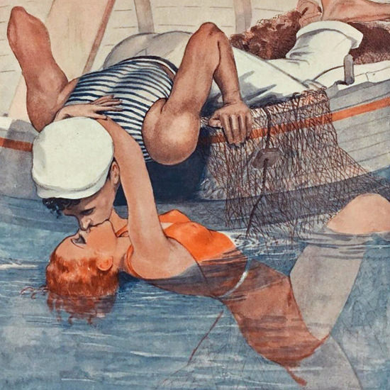 La Vie Parisienne 1935 La Sirene Georges Leonnec crop | Best of Vintage Cover Art 1900-1970