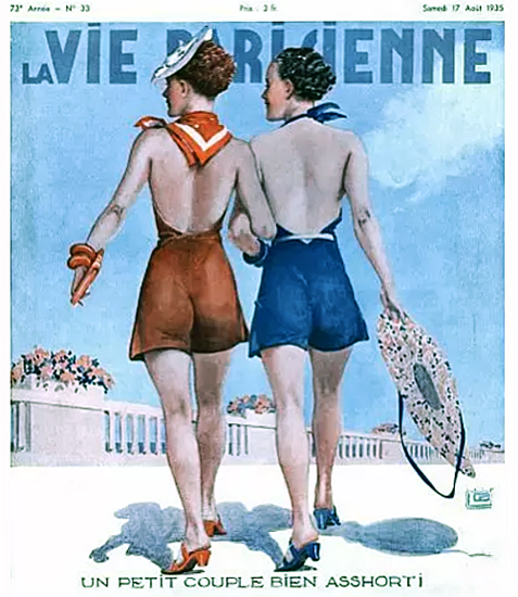 La Vie Parisienne 1935 Un Couple Bien Assorti Sex Appeal | Sex Appeal Vintage Ads and Covers 1891-1970