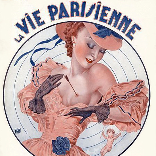 La Vie Parisienne 1936 Dans La Mille Georges Leonnec crop | Best of 1930s Ad and Cover Art