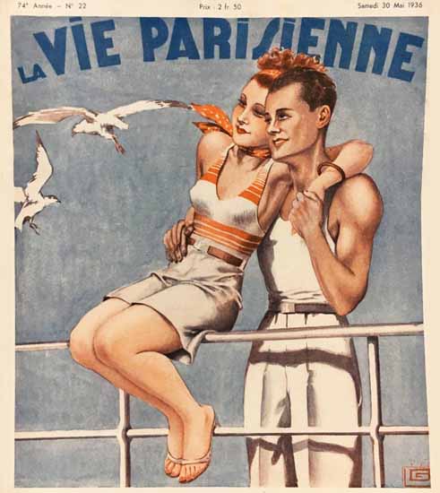 La Vie Parisienne 1936 Douce Croisiere Georges Leonnec Sex Appeal | Sex Appeal Vintage Ads and Covers 1891-1970