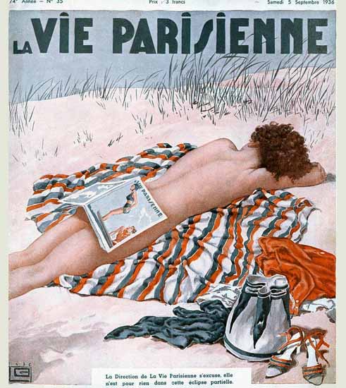 La Vie Parisienne 1936 Eclipse Partielle Sex Appeal | Sex Appeal Vintage Ads and Covers 1891-1970