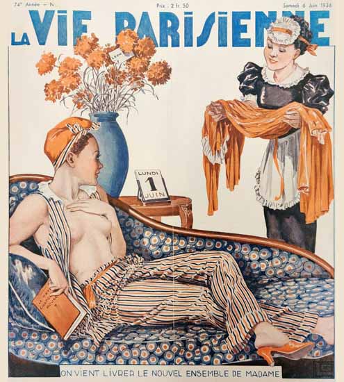 La Vie Parisienne 1936 Ensemble Georges Leonnec Sex Appeal | Sex Appeal Vintage Ads and Covers 1891-1970