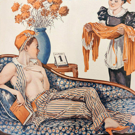 La Vie Parisienne 1936 Ensemble Georges Leonnec crop | Best of 1930s Ad and Cover Art